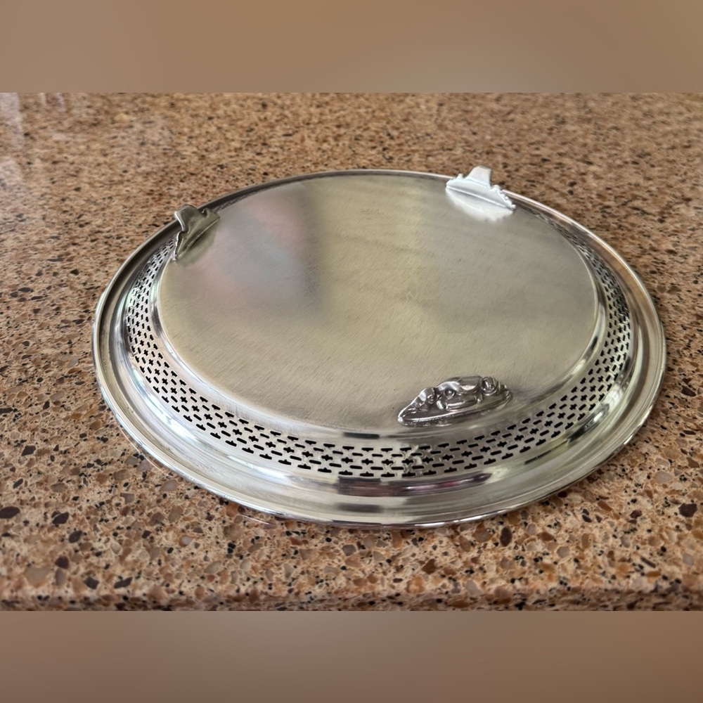EPCA Bristol Silver Plate by Poole 10" Inch Round Serving Tray Platter - Picture 9 of 10